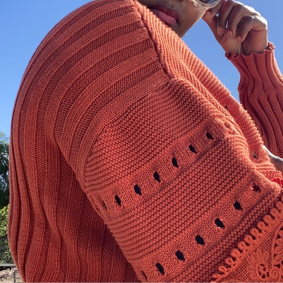 White Birch Women’s Fall Red Cardigan Sweater Size L/XL–Cozy Fall Layering Piece - Picture 8 of 14